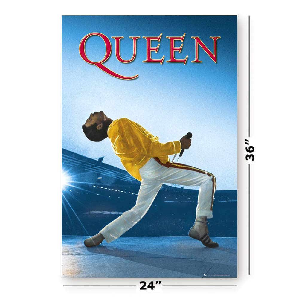 Amazon.com: POSTER STOP ONLINE Queen - Music Poster (Freddie